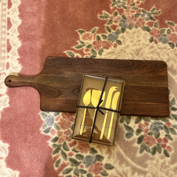Pottery Barn Other - Charcuterie Board and Knife Set